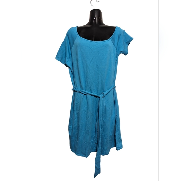 Asymmetrical Teal/Turquoise Blue T-Shirt Dress - TORRID Size 00 (M/L) - NWT NEW - Picture 1 of 11